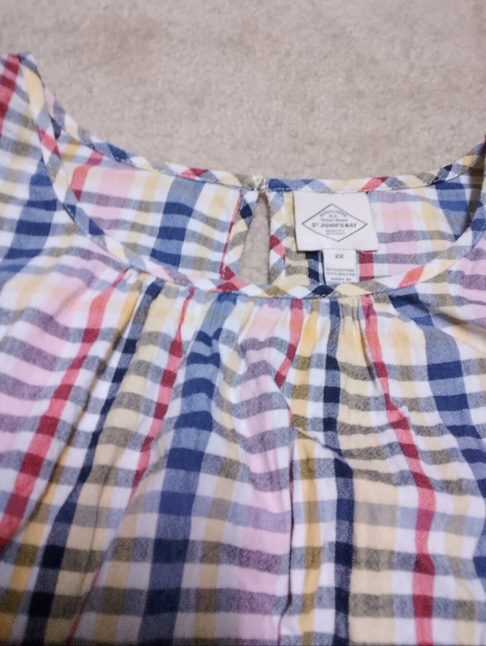 Plaid St Johns Bay Top Size 2x